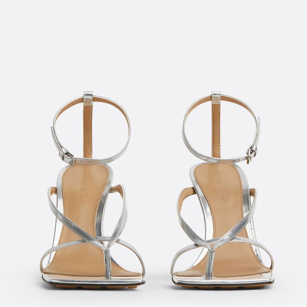 BOTTEGA VENETA STRETCH STRAP SANDAL, Size 37.5 (US 7.5)